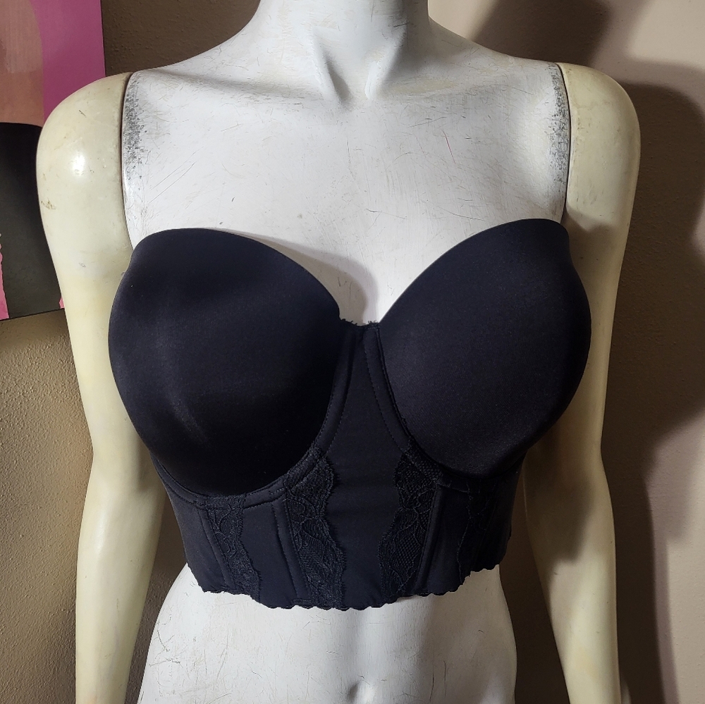 Parfait Black Strapless Bra SZ 40DD